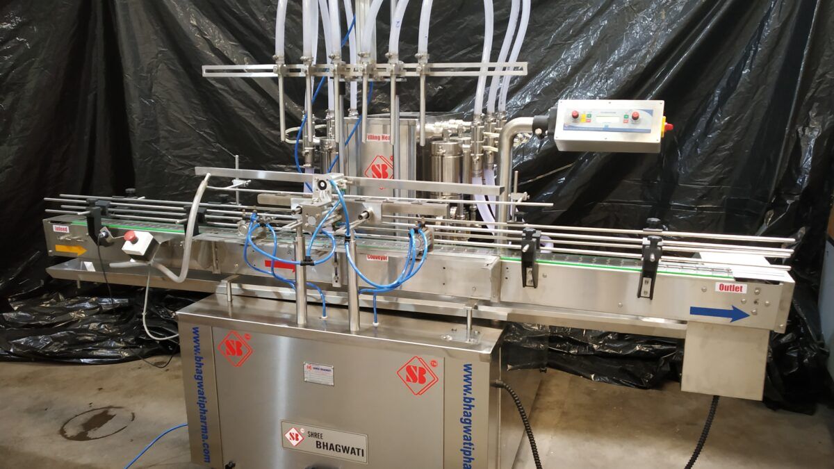 GLOBALTEK® Automatic 6-Head Bottle Filler with PLC Control System